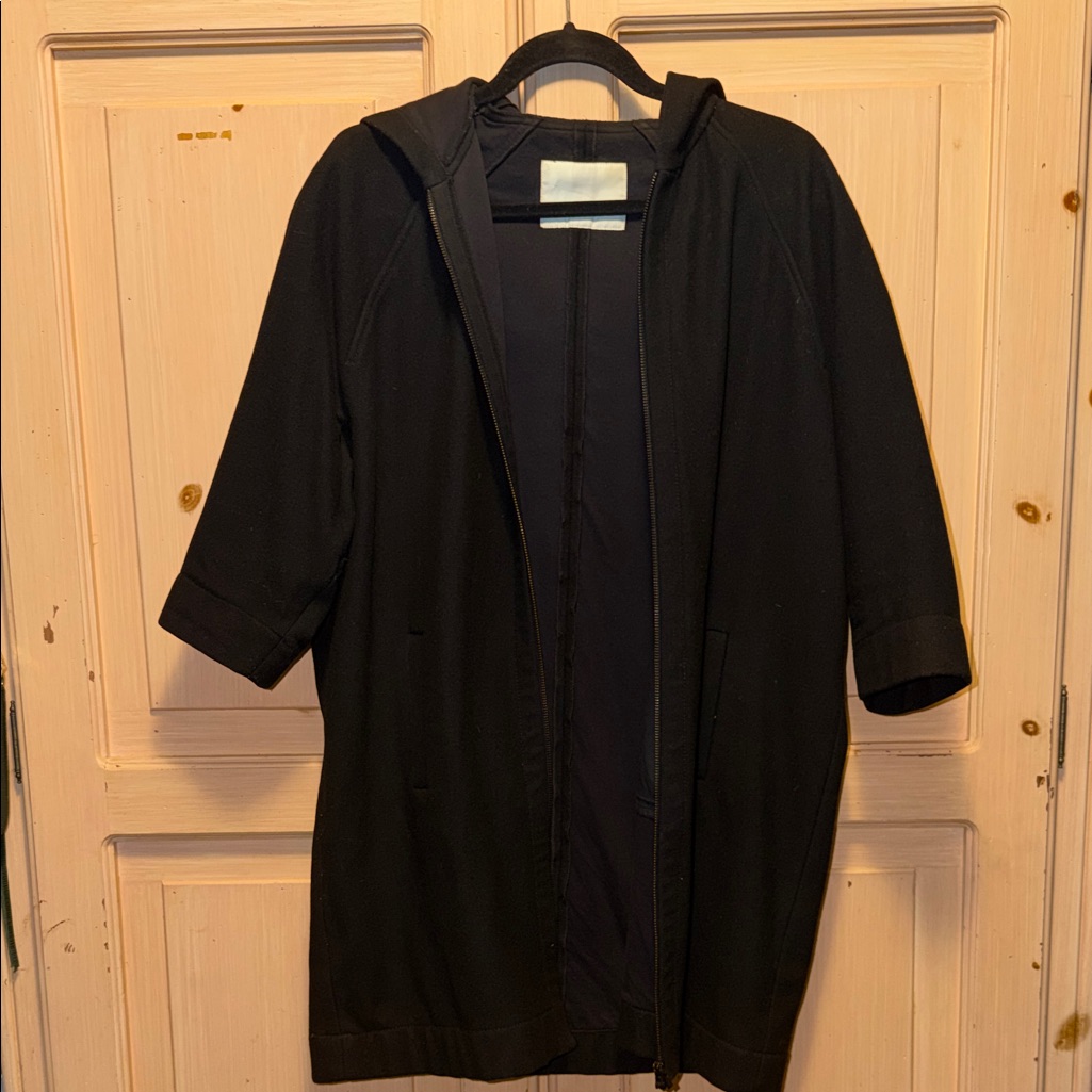 Scanlan Theodore Black Hooded Trench Coat